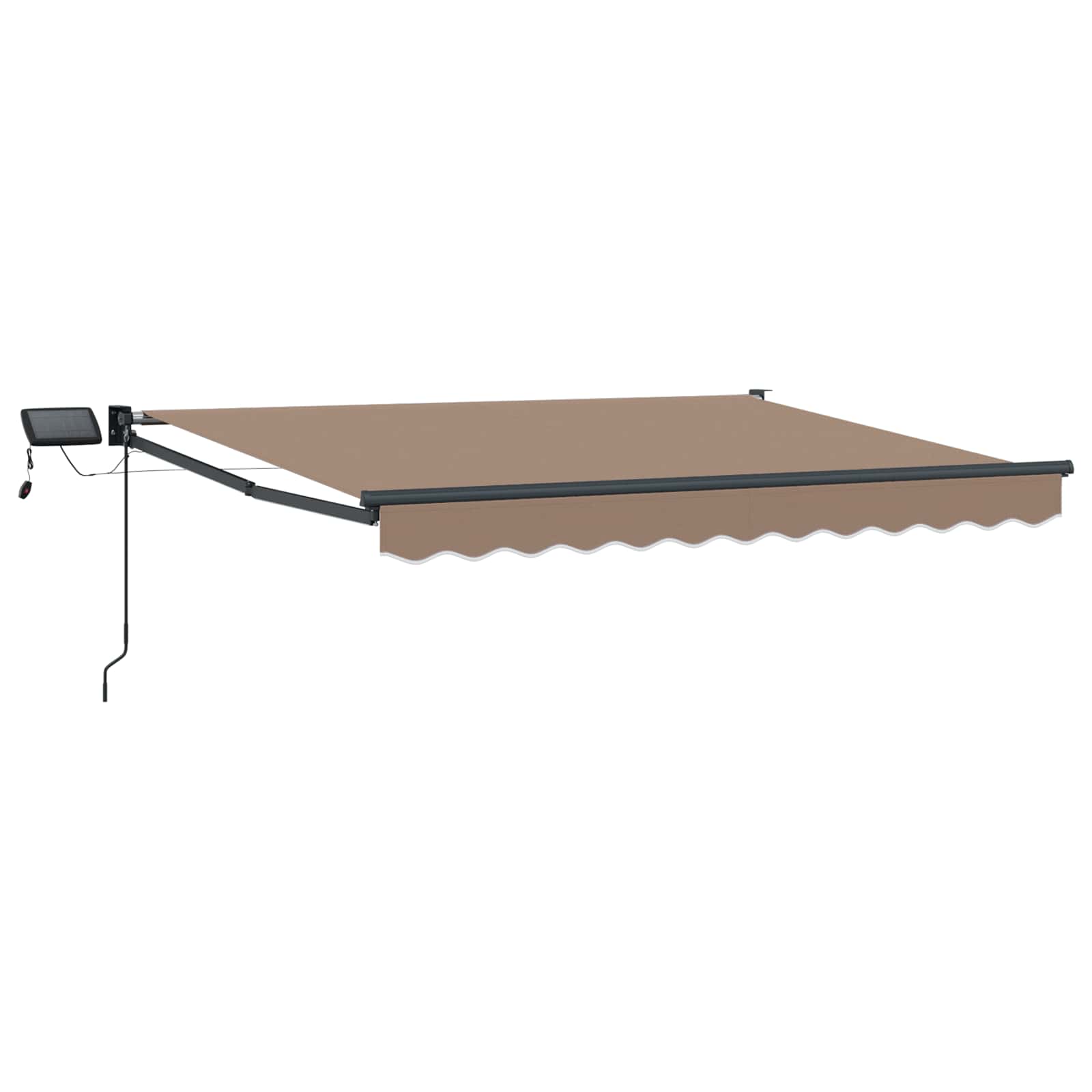 Tenda retrattile manuale con LED Tortora