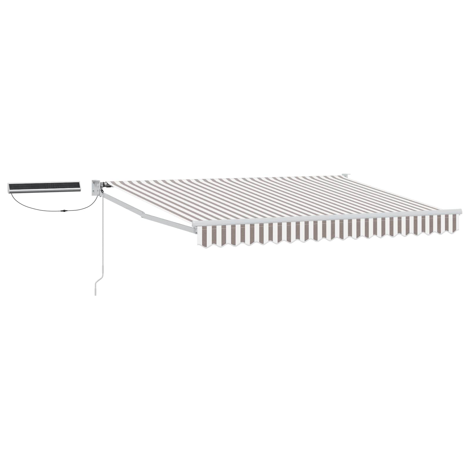 Tettuccio Elettrico Retrattile Grigio chiaro e bianco 2,5 x 2 m