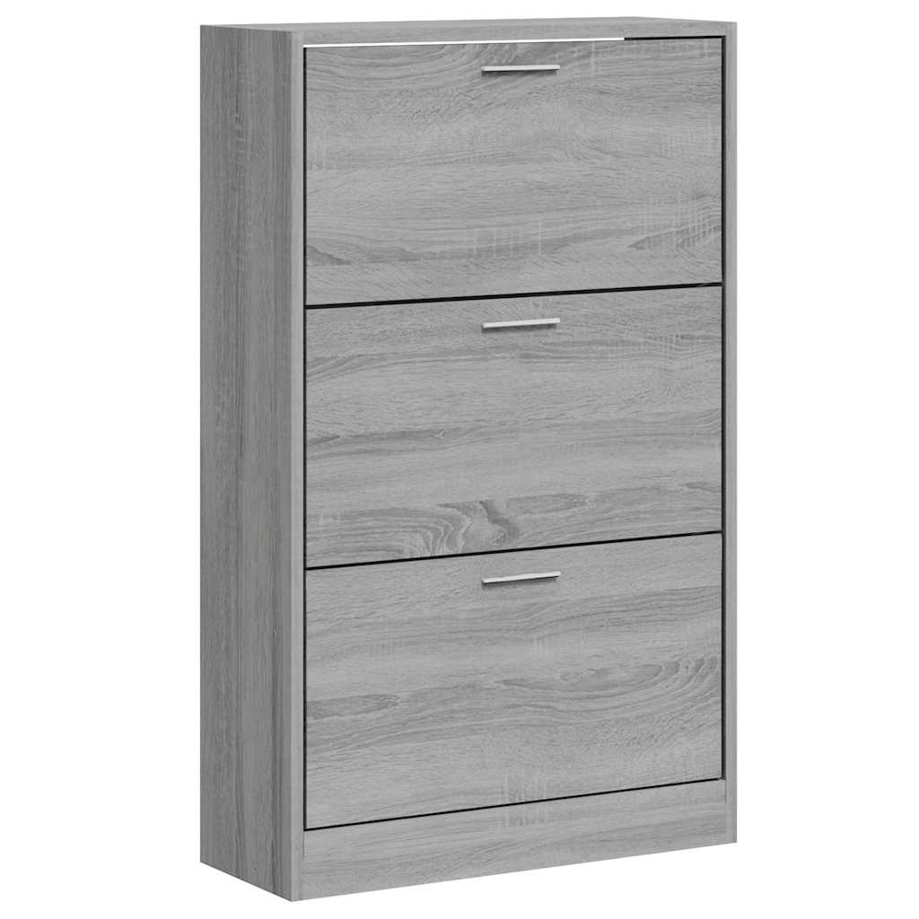 Scarpiera Grigio Sonoma 63x24x103 cm in Legno Multistrato