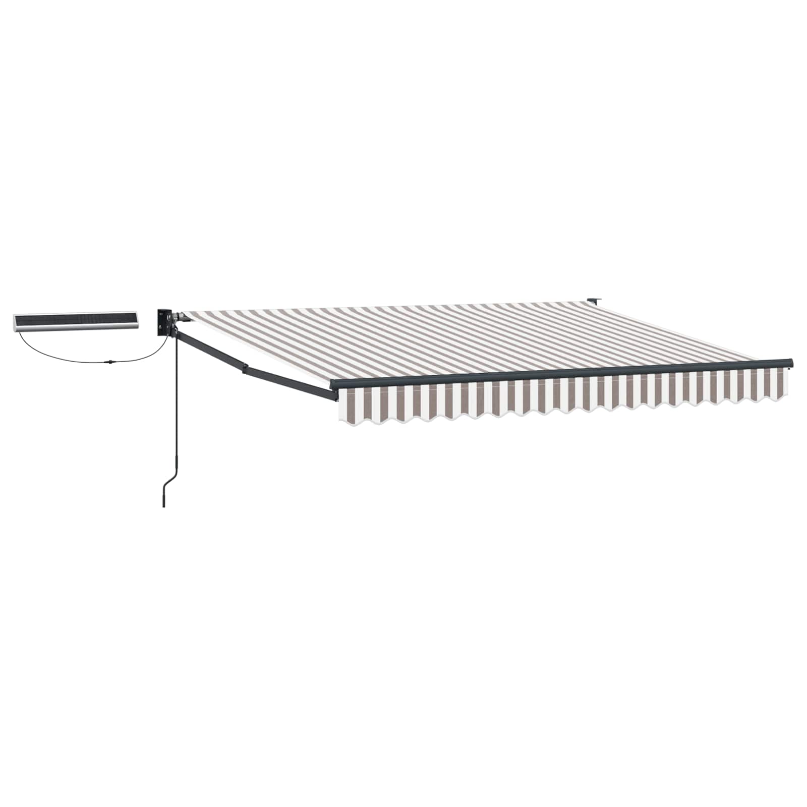 Tettuccio Elettrico Retrattile Grigio chiaro e bianco 2,5 x 2 m
