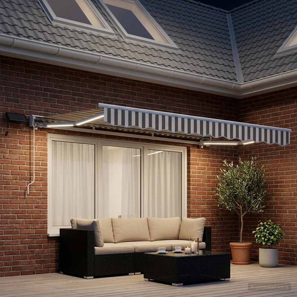 Cornice per Tenda Manuale con LED 2,5 x 2 m