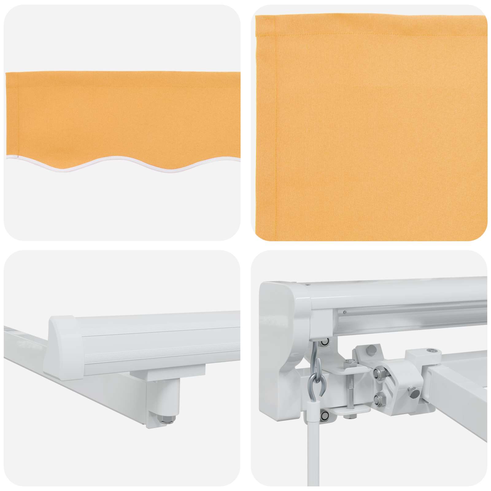 Cornice per Tenda Manuale con LED Sabbia 2,5 x 2 m