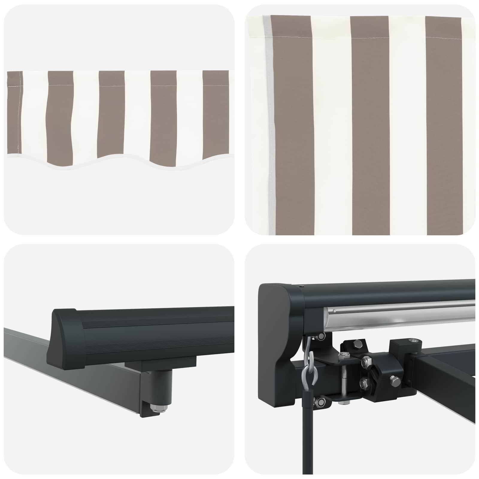 Cornice per Tenda Manuale con LED 2,5 x 2 m