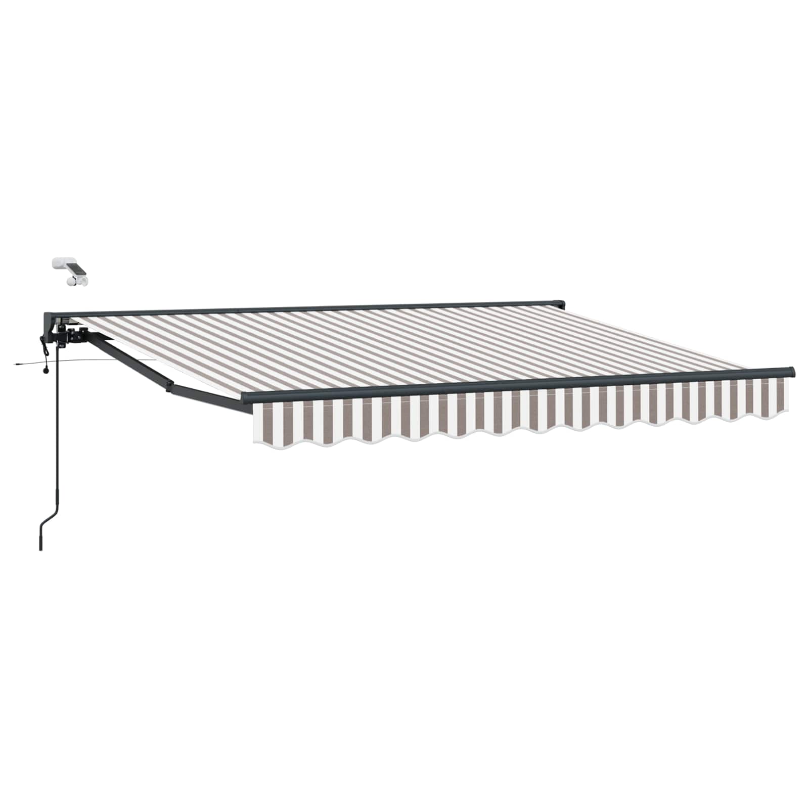 Tettuccio Elettrico Retrattile Grigio chiaro e bianco 2,5 x 2 m