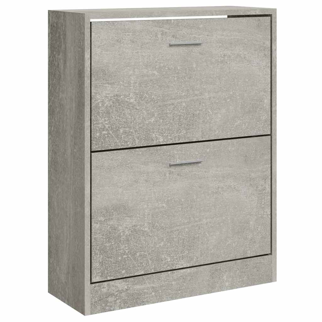 Scarpiera Grigio Cemento 63x24x81 cm in Legno Multistrato