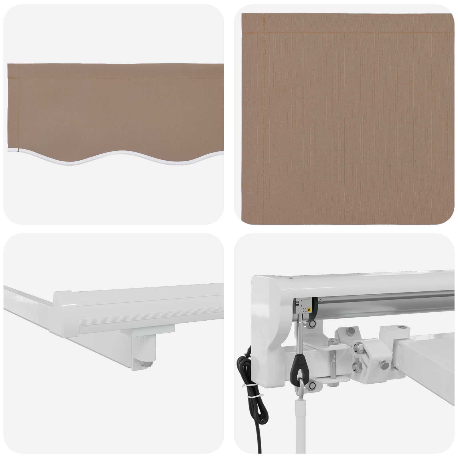 Tettuccio Elettrico Retrattile Tortora 2,5 x 2 m