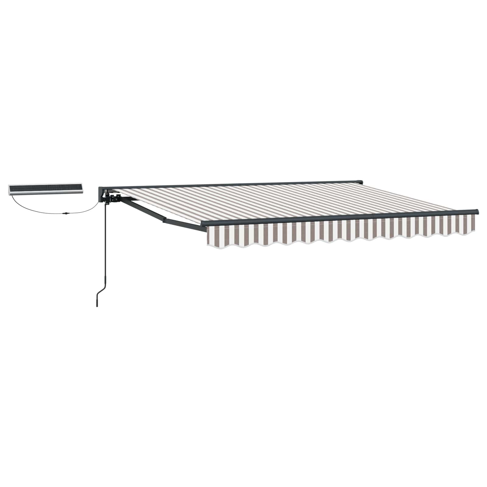 Tettuccio Elettrico Retrattile Grigio chiaro e bianco 2,5 x 2 m