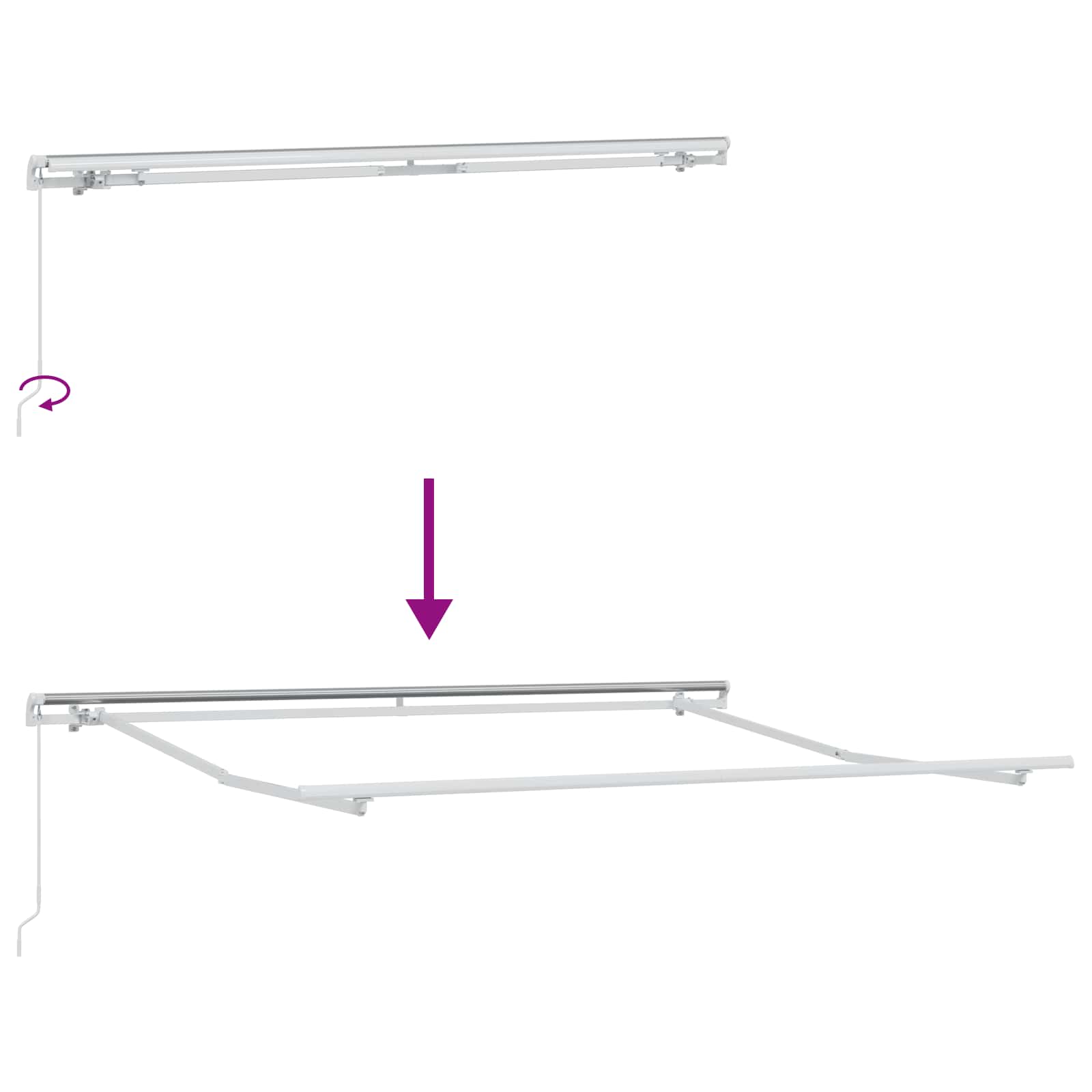 Tenda retrattile Sabbia 2,5 x 2 m Tessuto