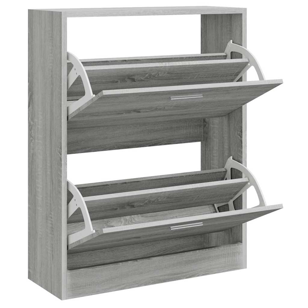 Scarpiera Grigio Sonoma 63x24x81 cm in Legno Multistrato