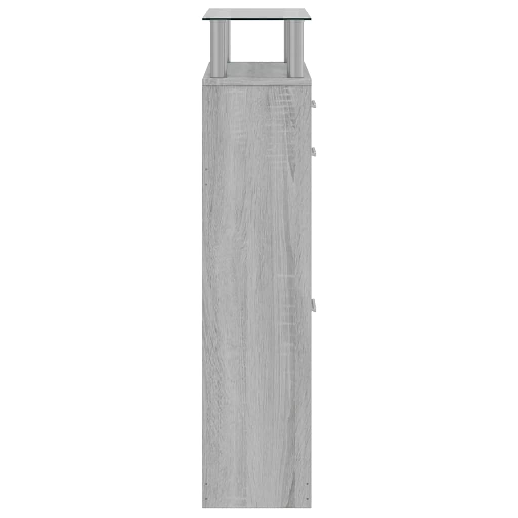 Scarpiera Grigio Sonoma 63x24x104 cm in Legno Multistrato