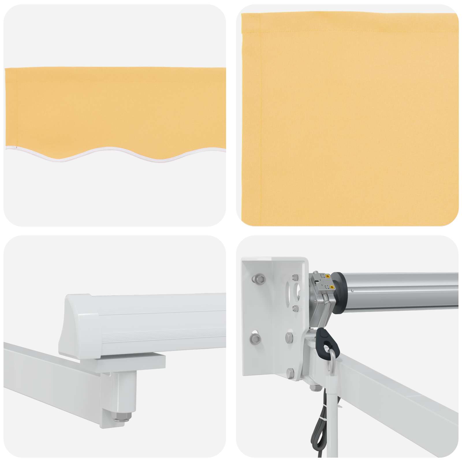 Tenda retrattile Sabbia 3,5 x 2 m Poliestere e Metallo