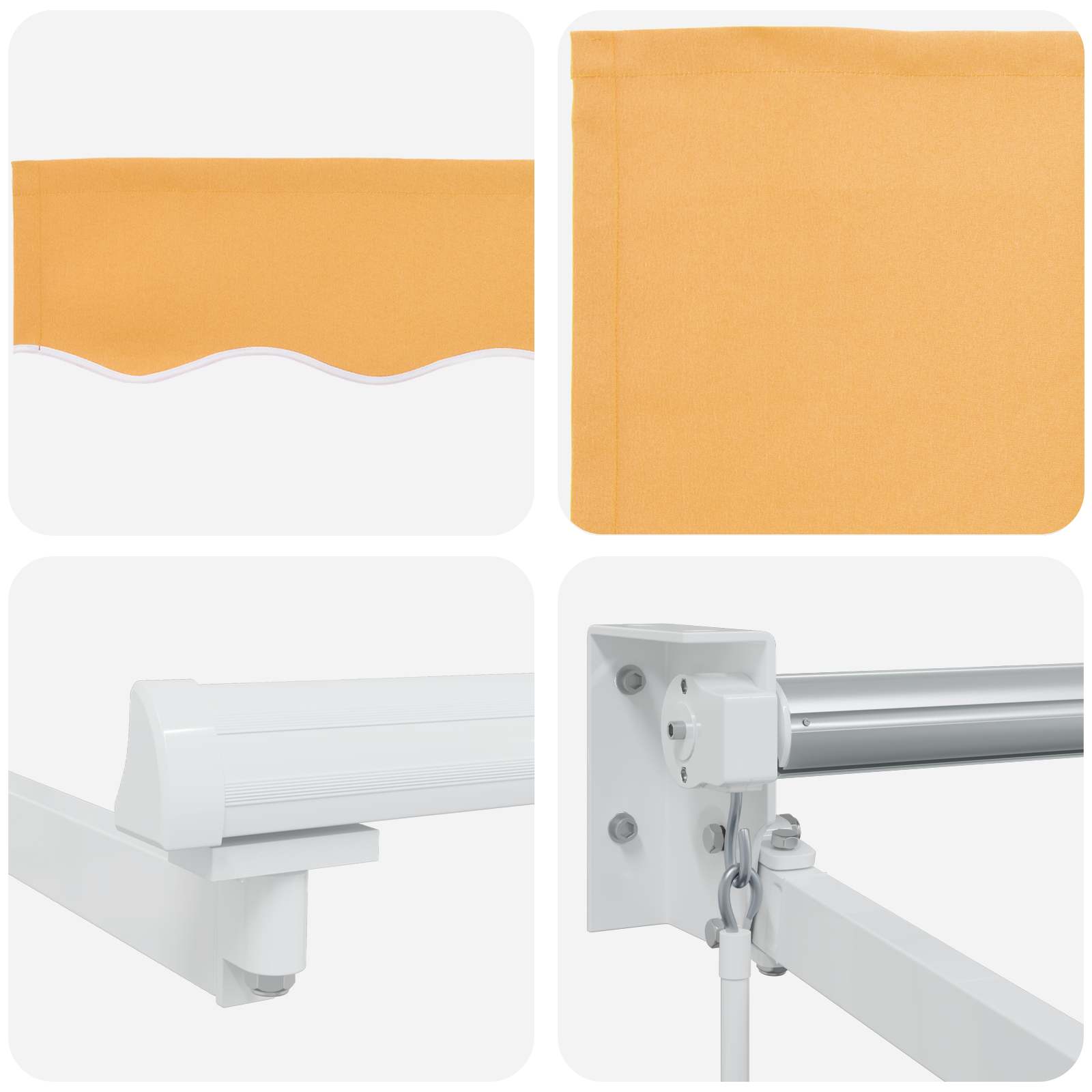 Tenda retrattile manuale con LED Sabbia