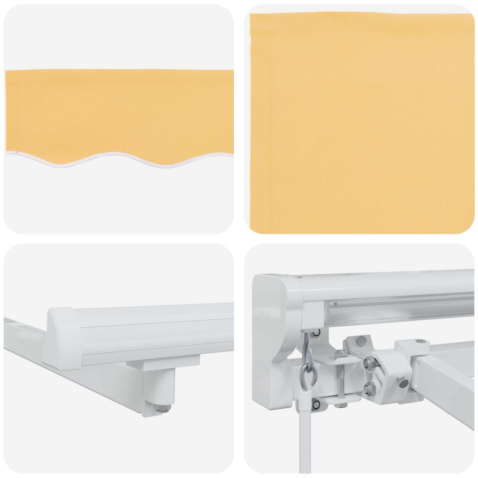 Tenda retrattile Sabbia 3,5 x 2 m Poliestere e Alluminio