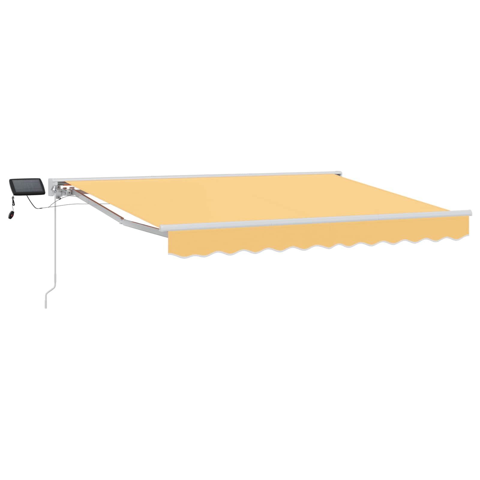 Cornice per Tenda Manuale con LED Sabbia 3,5 x 2 m