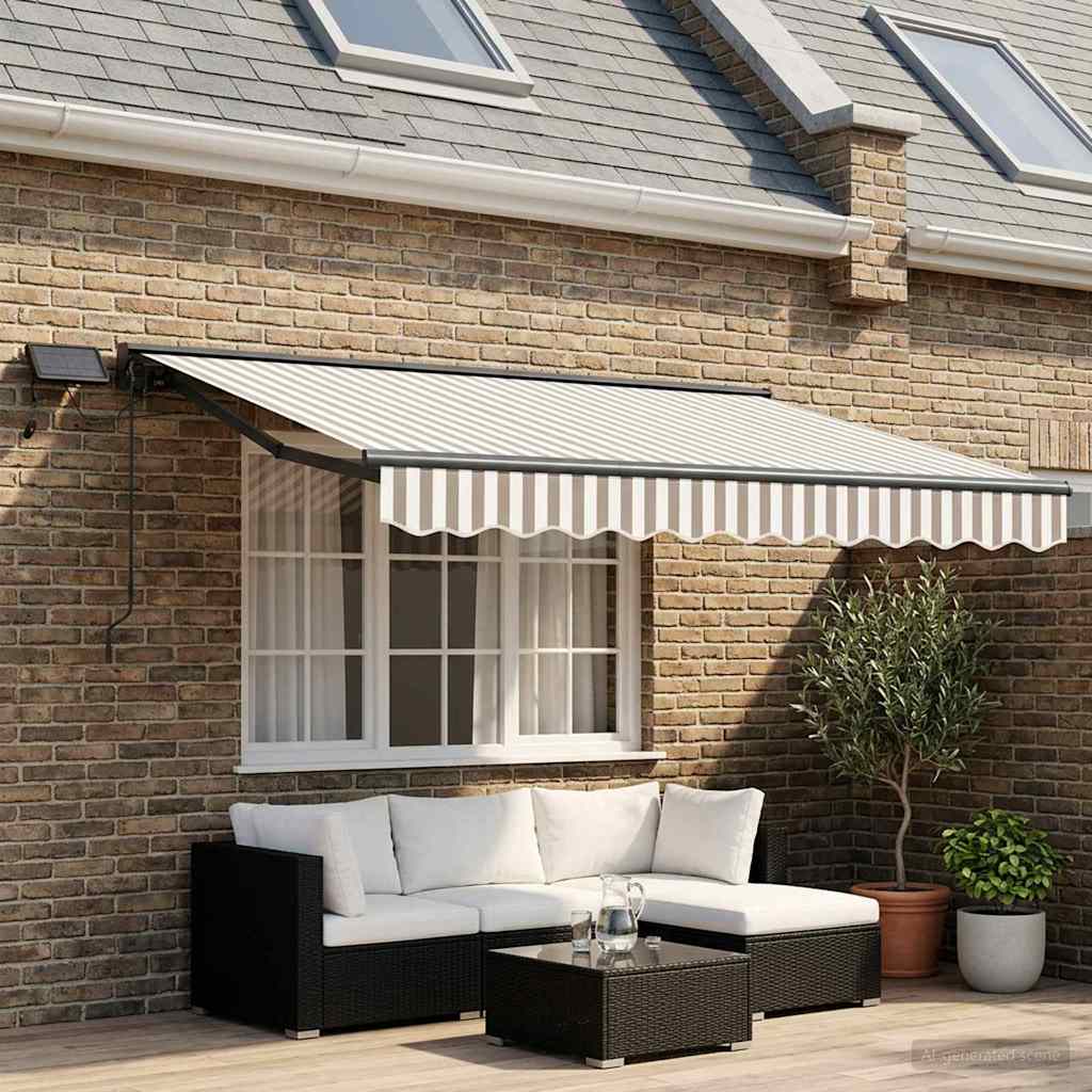 Cornice per Tenda Manuale con LED 3,5 x 2 m