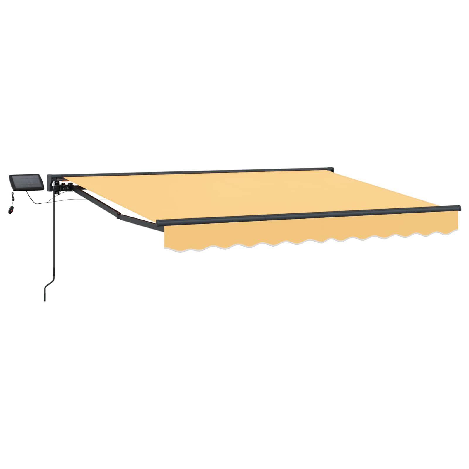 Cornice per Tenda Manuale con LED Sabbia 3,5 x 2 m