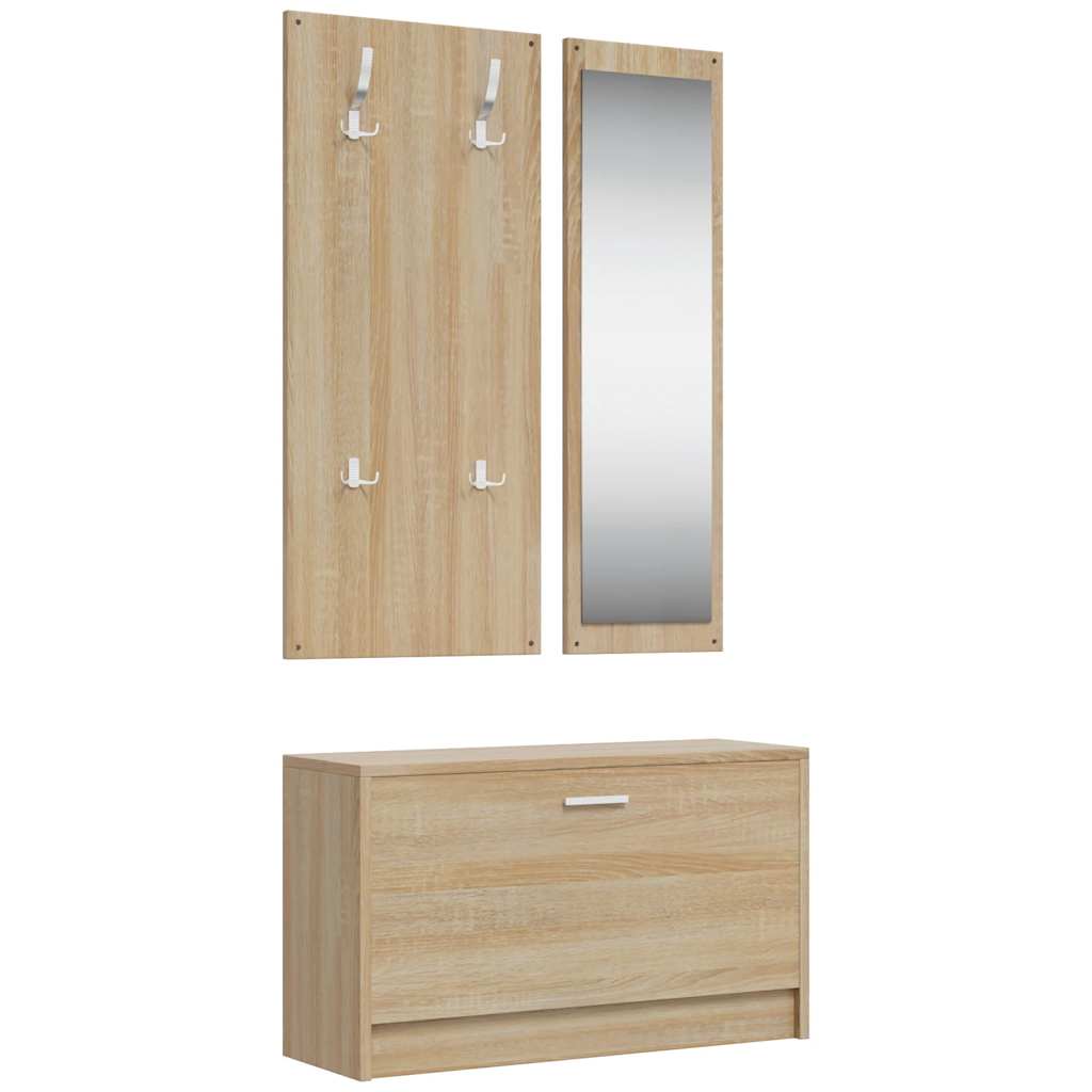Set Scarpiera 3 in 1 Rovere Sonoma Legno Aggregato