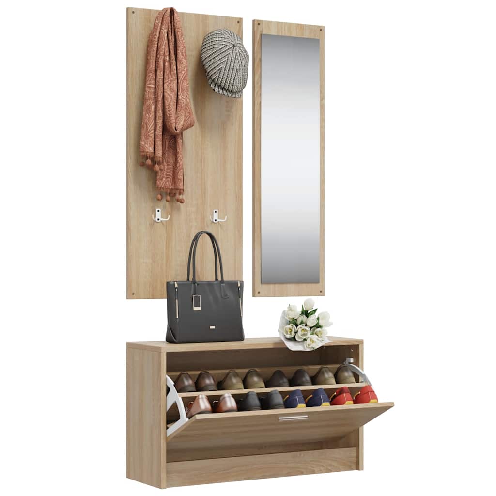 Set Scarpiera 3 in 1 Rovere Sonoma Legno Aggregato