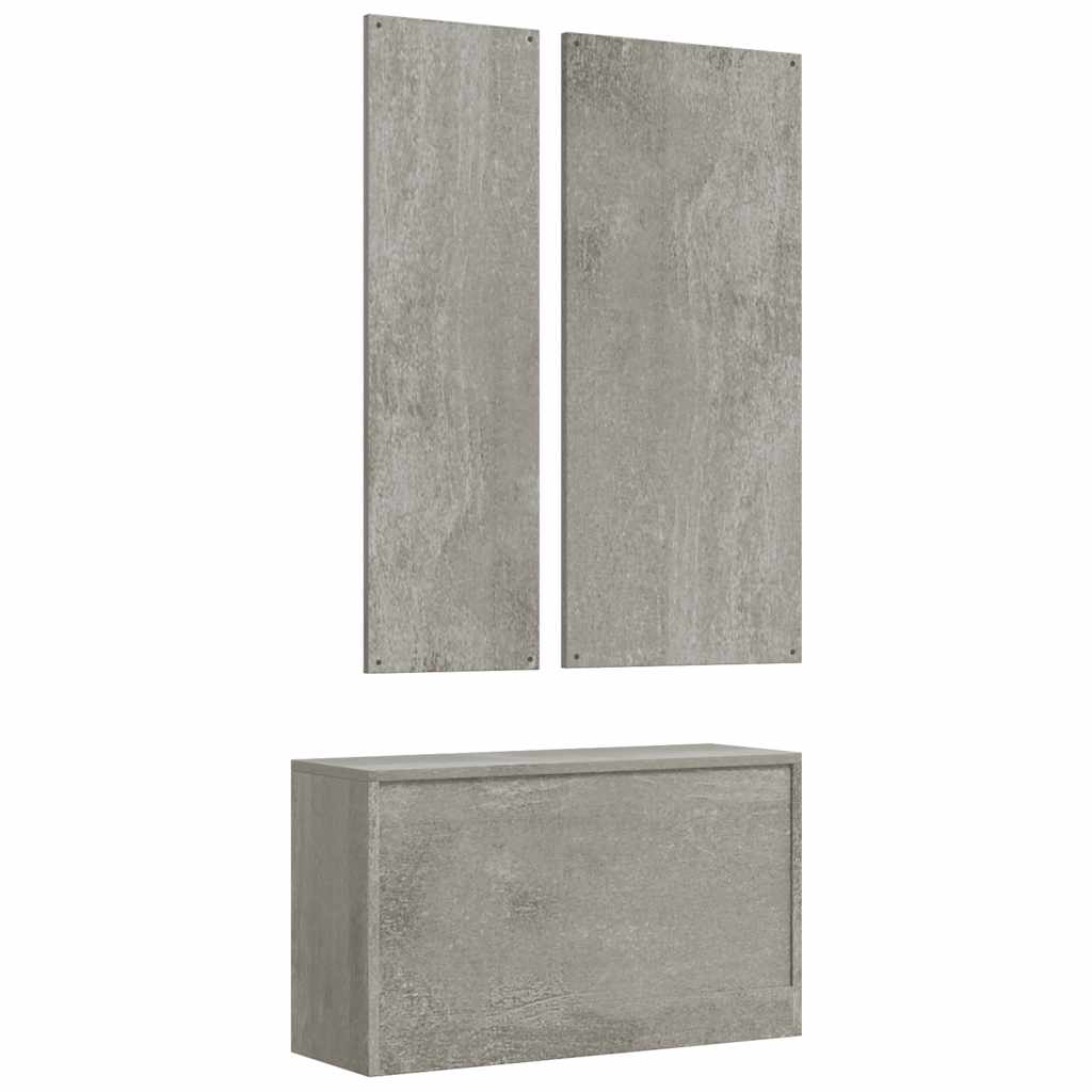 Set Scarpiere 3 in 1 Grigio cemento in Legno Multistrato
