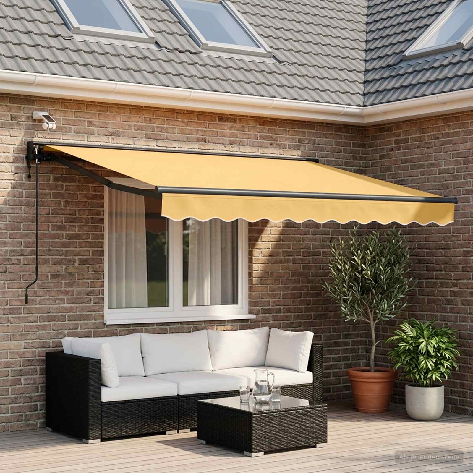 Tettuccio Elettrico Retrattile Sabbia 3,5 x 2 m