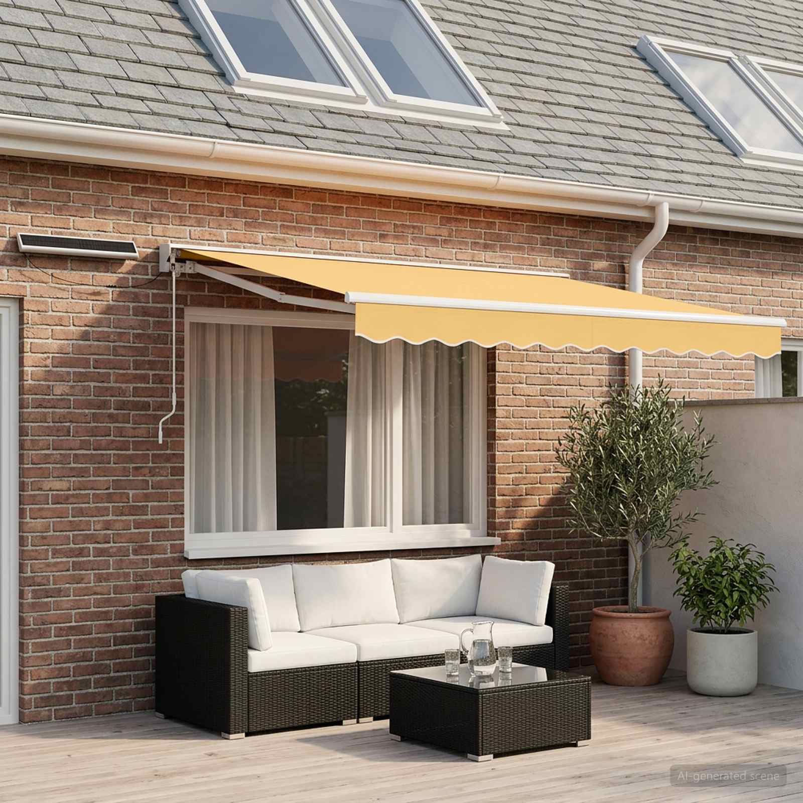 Tettuccio Elettrico Retrattile Sabbia 3,5 x 2 m