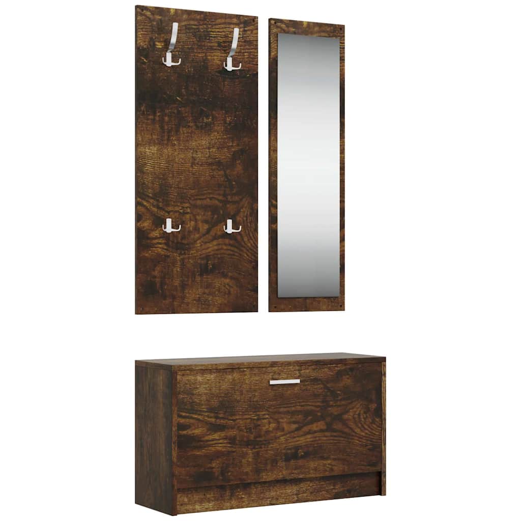 Set Scarpiere 3 in 1 rovere fumo in Legno Multistrato