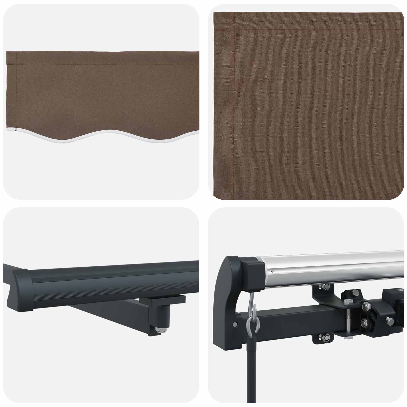 Tenda retrattile Tortora 3,5 x 2 m Tessuto