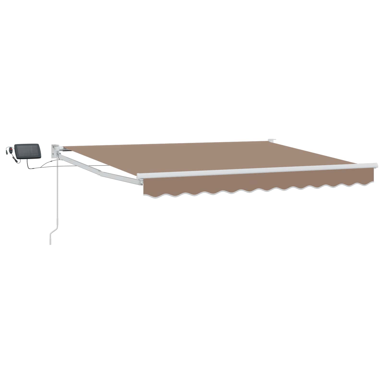 Tenda retrattile manuale con LED Tortora