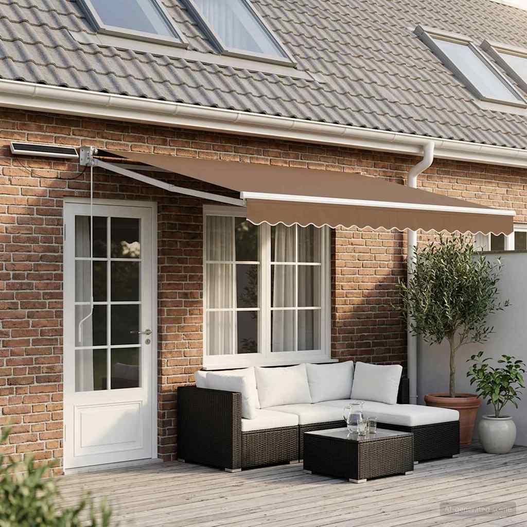 Tettuccio Elettrico Retrattile Tortora 4 x 2 m