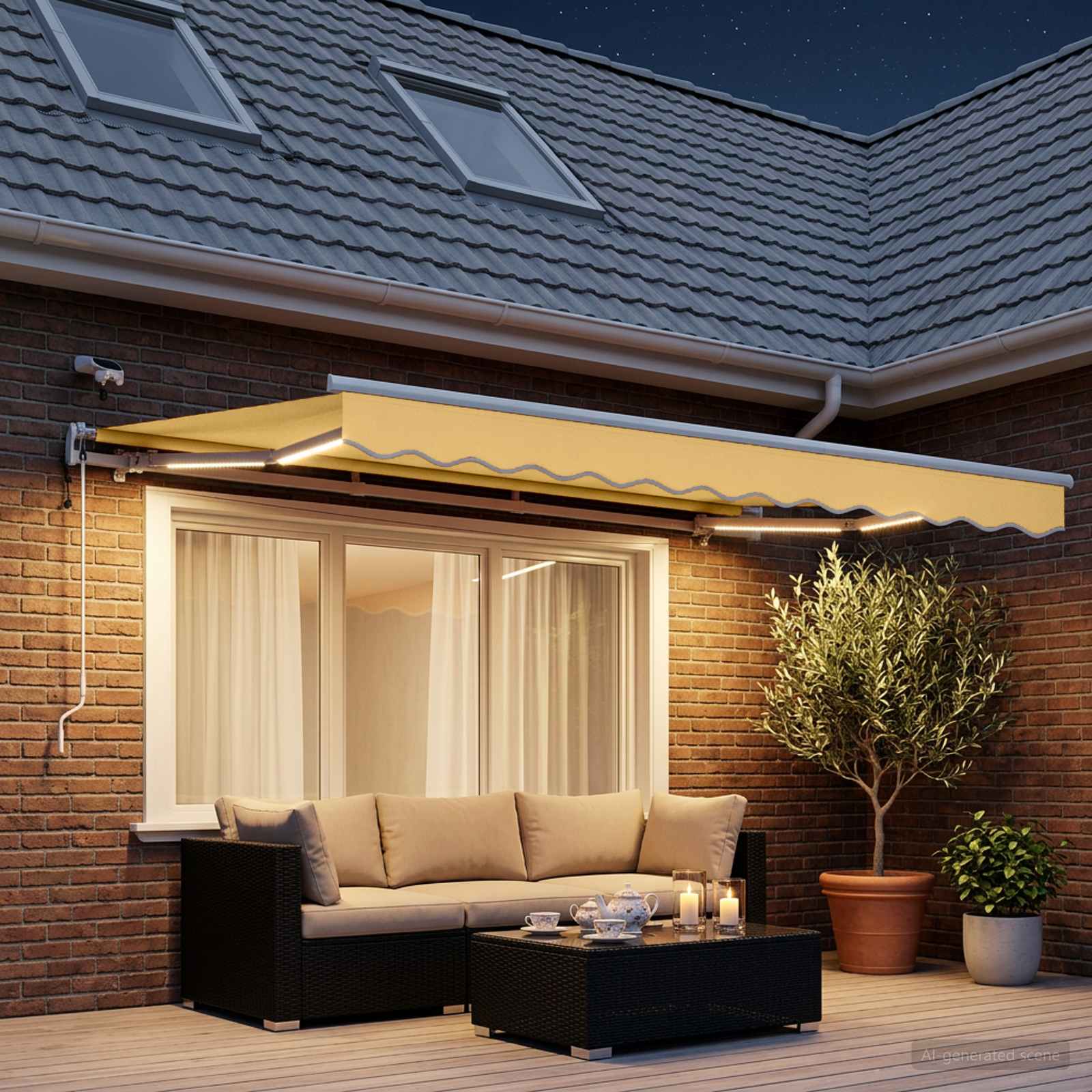Tenda retrattile Sabbia 300 x 250 cm Poliestere