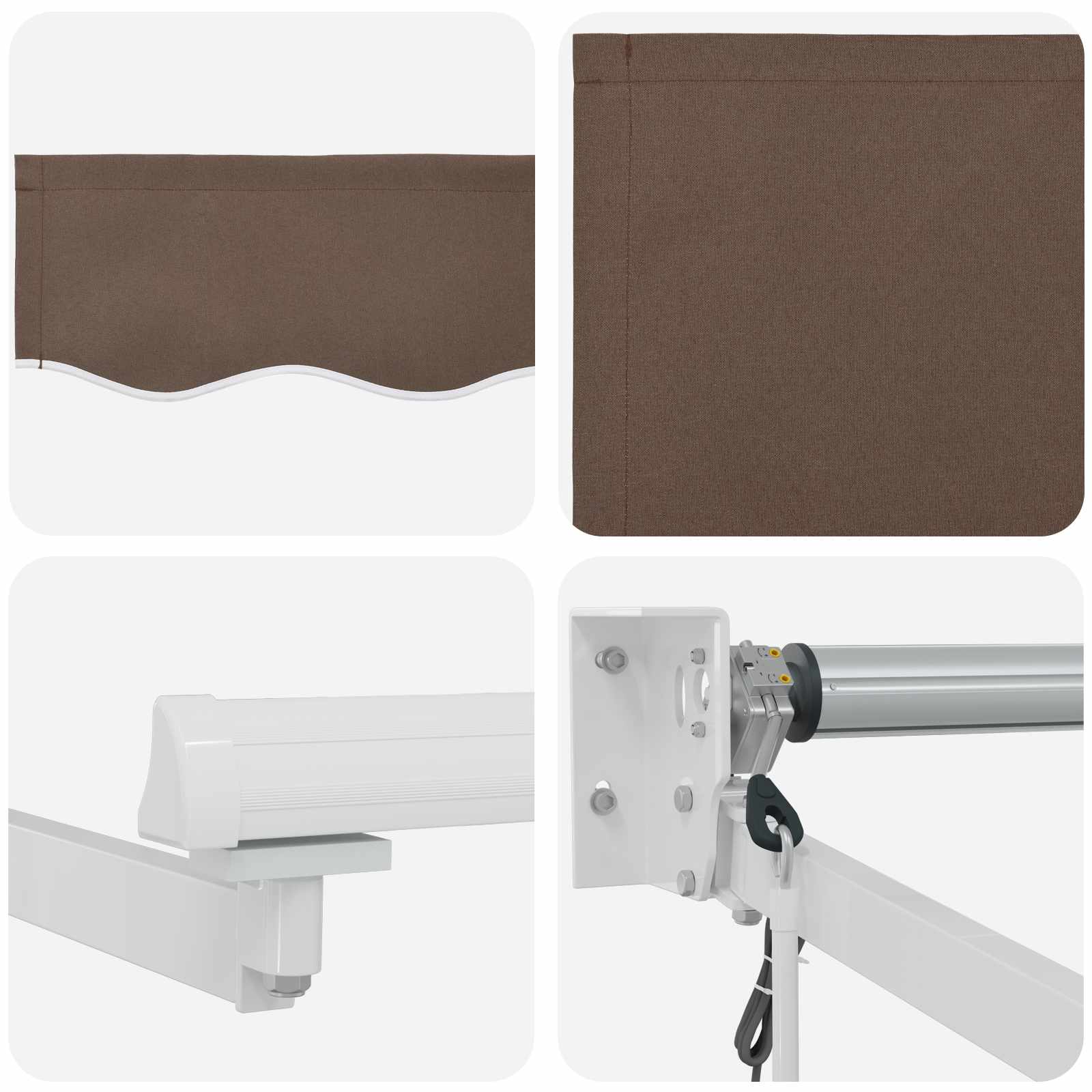 Tettuccio Elettrico Retrattile Tortora 3 x 2,5 m