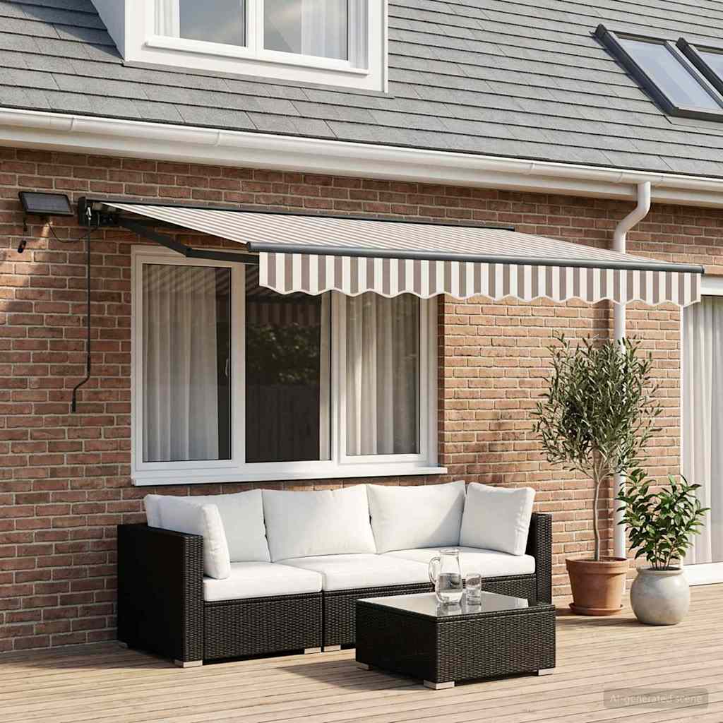 Cornice per Tenda Manuale con LED 3 x 2,5 m
