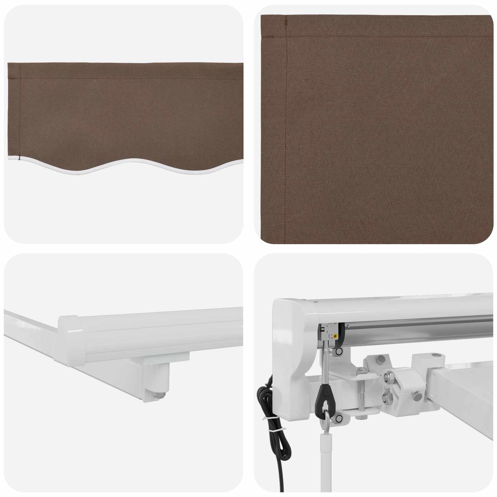 Tettuccio Elettrico Retrattile Tortora 3 x 2,5 m
