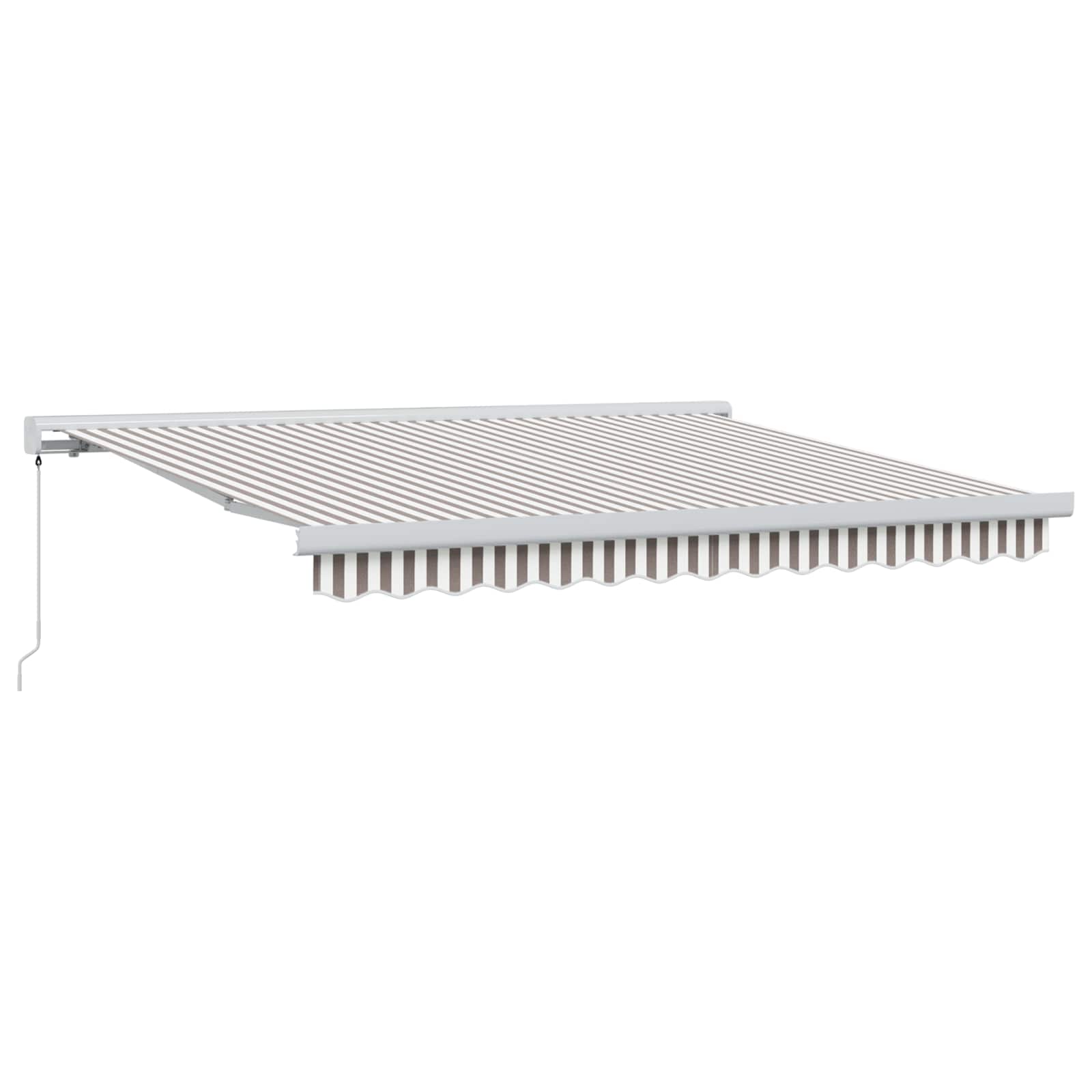 Tenda retrattile Grigio chiaro e bianco 350 x 250 cm