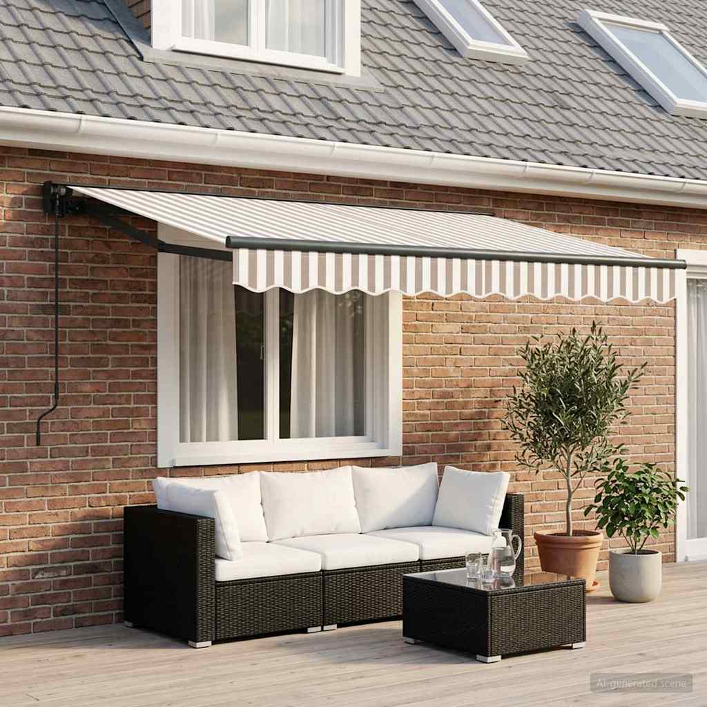 Tenda retrattile Grigio chiaro e bianco 3,5 x 2,5 m
