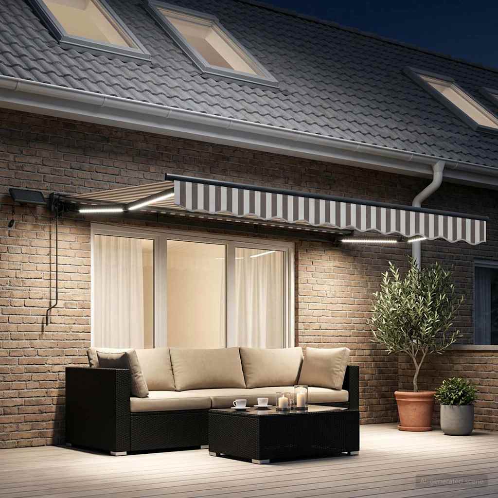 Cornice per Tenda Manuale con LED 3,5 x 2,5 m
