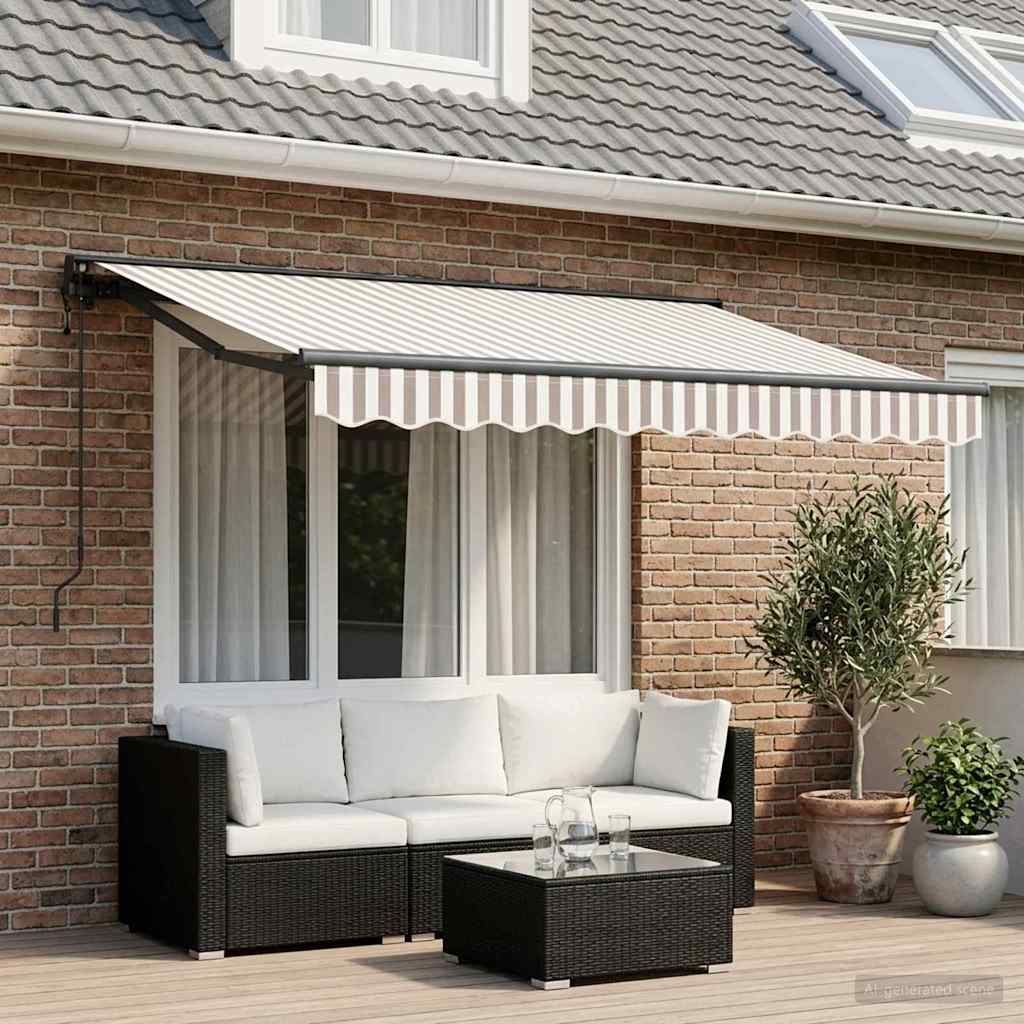Tenda retrattile Grigio chiaro e bianco 3,5 x 2,5 m