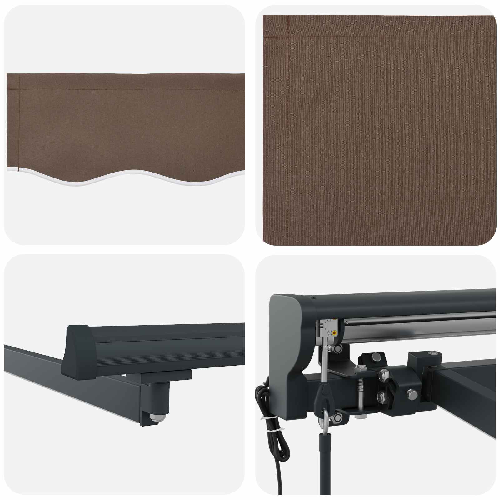 Tettuccio Elettrico Retrattile Tortora 3,5 x 2,5 m