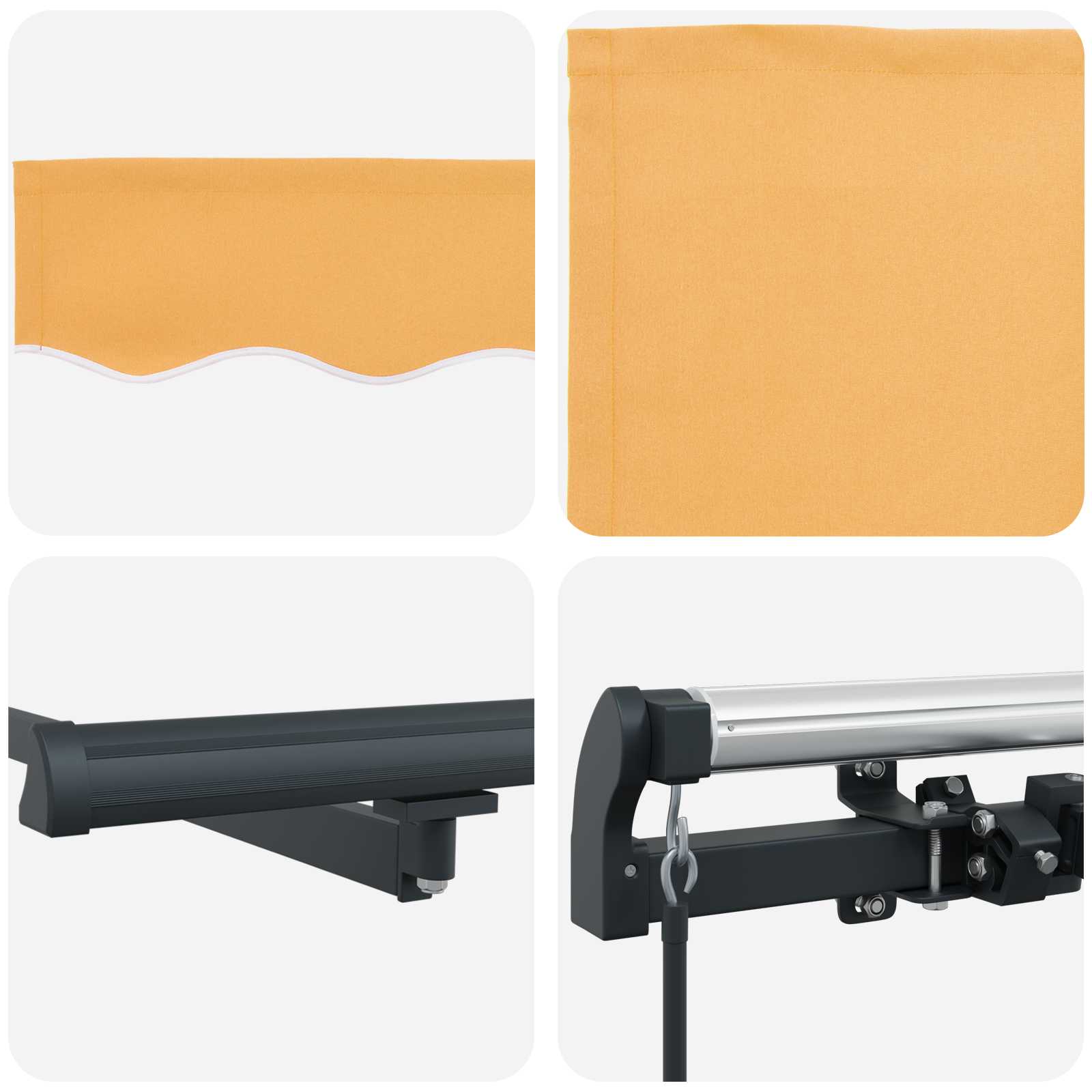 Tenda retrattile Sabbia 400 × 300 cm Poliestere e Alluminio