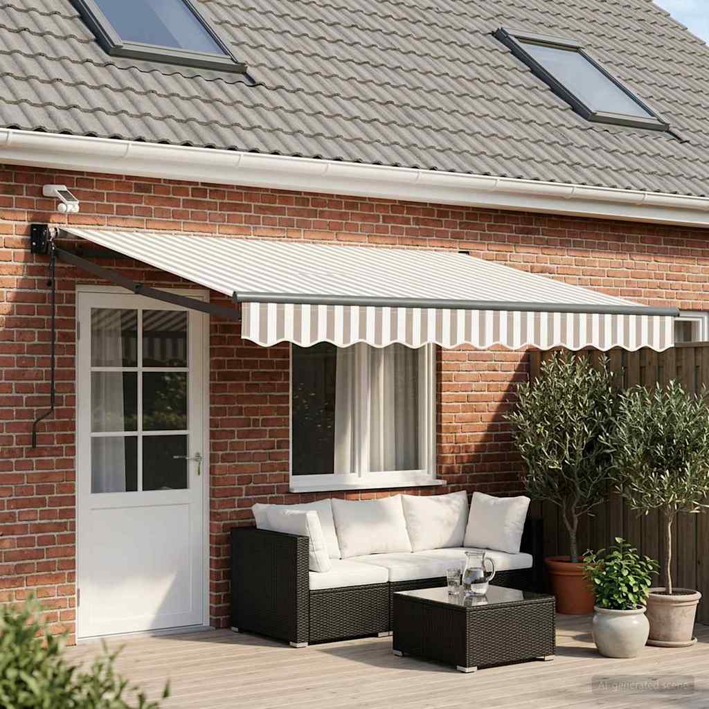 Tettuccio Elettrico Retrattile Grigio chiaro e bianco