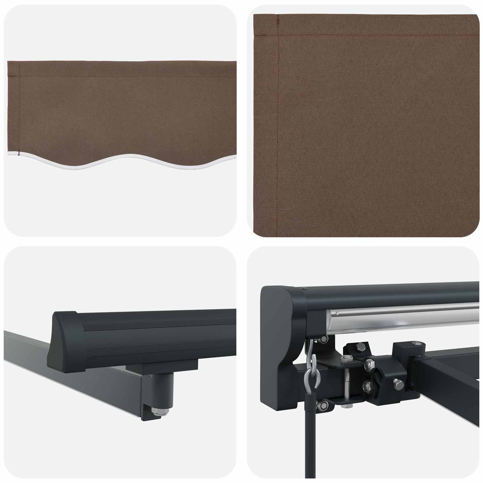 Tenda retrattile Tortora 4 × 3 m Poliestere e Alluminio