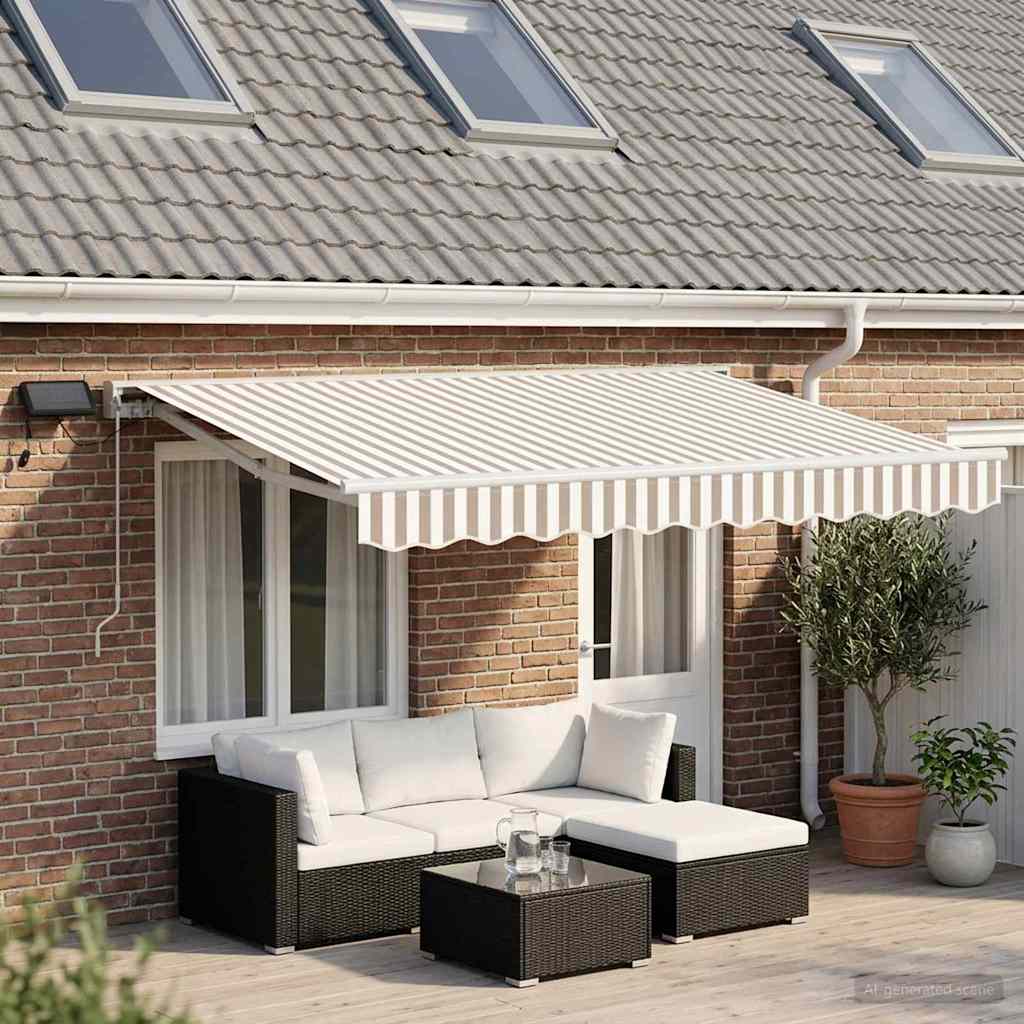 Cornice per Tenda Manuale con LED 4 × 3 m