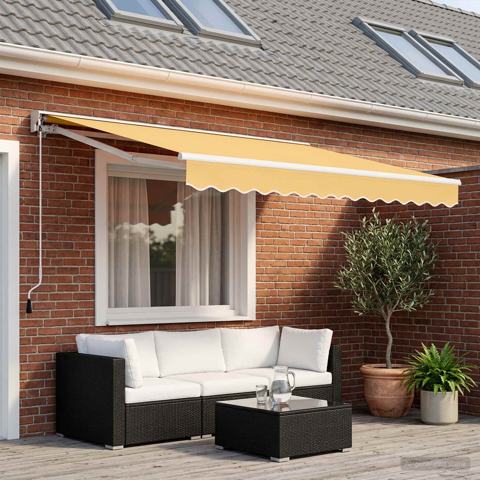 Tettuccio Elettrico Retrattile Sabbia 4 × 3 m