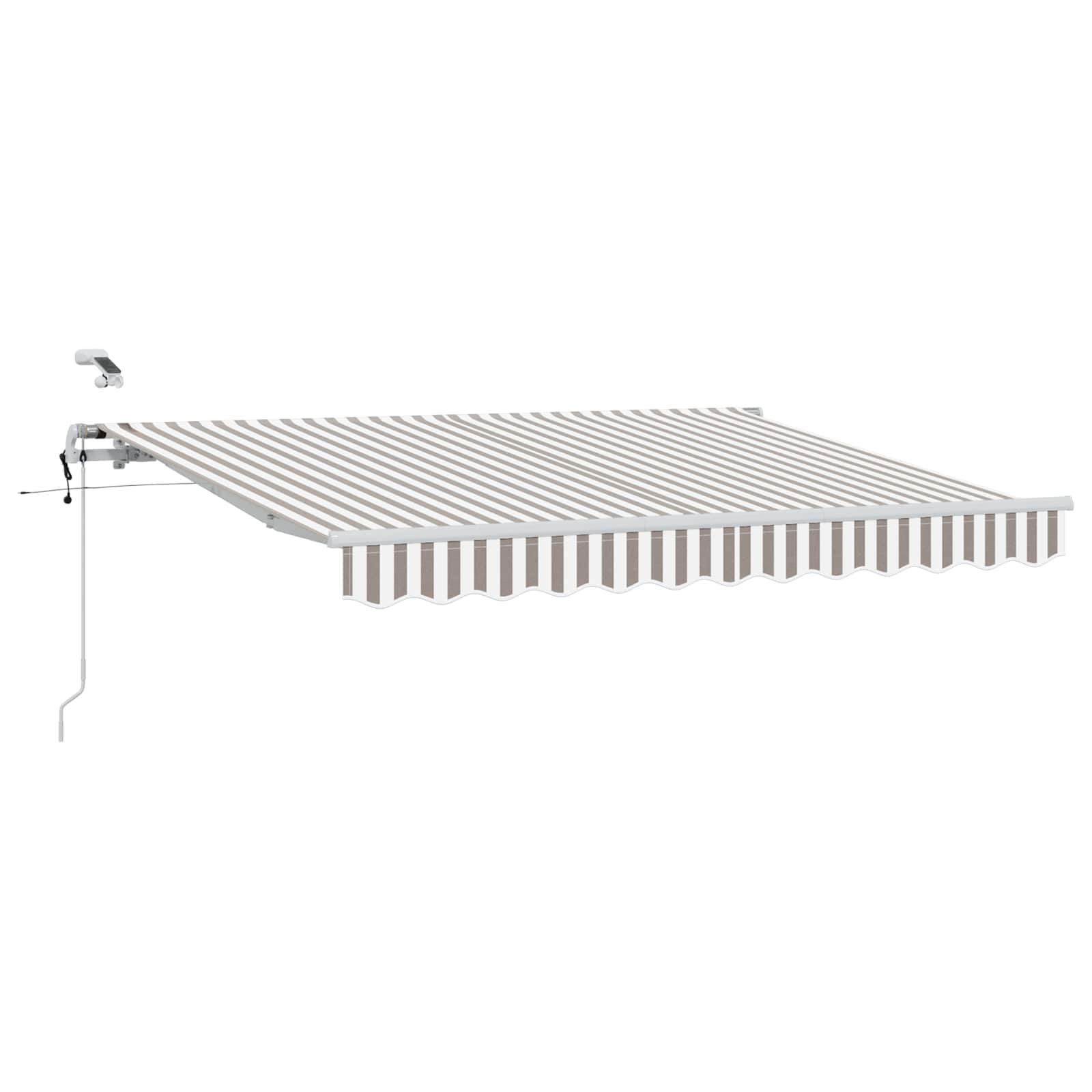 Tenda retrattile Grigio chiaro e bianco 400 × 350 cm Poliestere