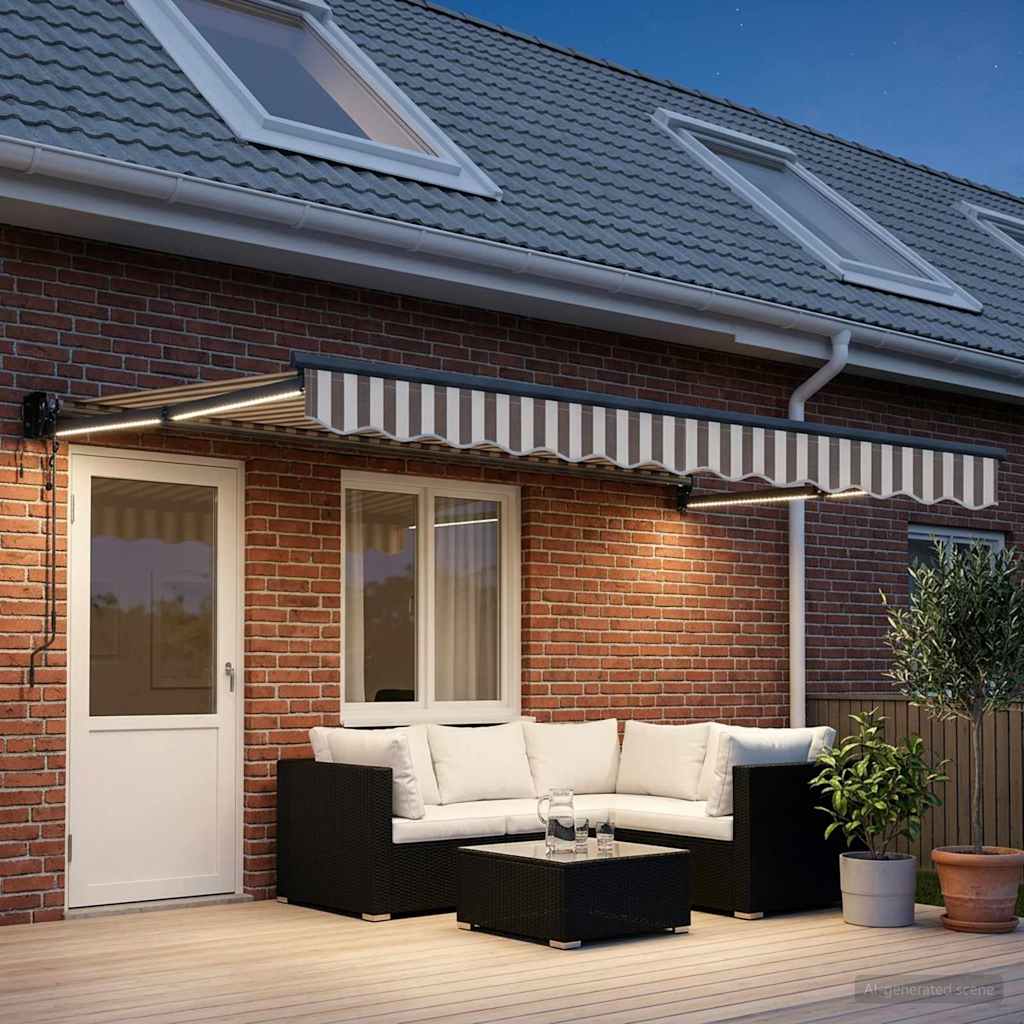Tettuccio Elettrico Retrattile Grigio chiaro e bianco