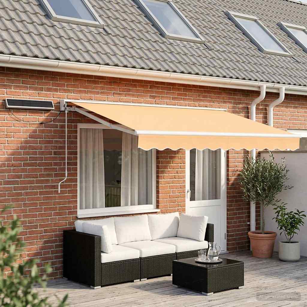 Tettuccio Elettrico Retrattile Sabbia 4,5 × 3 m