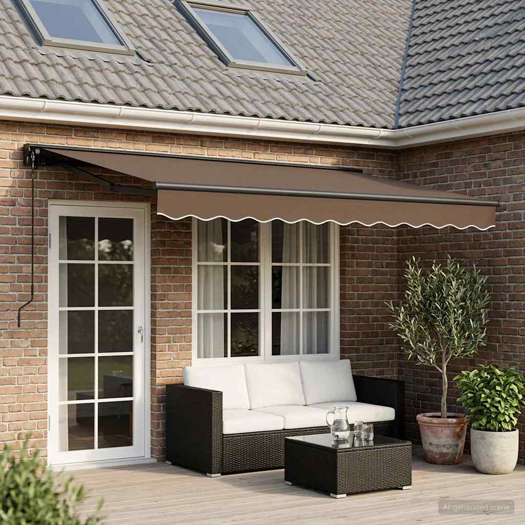 Tenda retrattile manuale Tortora 4,5 × 3,5 m