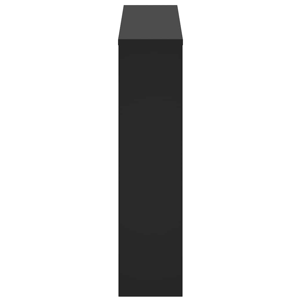 Scarpiera con Specchio a 2 Livelli Nera 63x17x67 cm