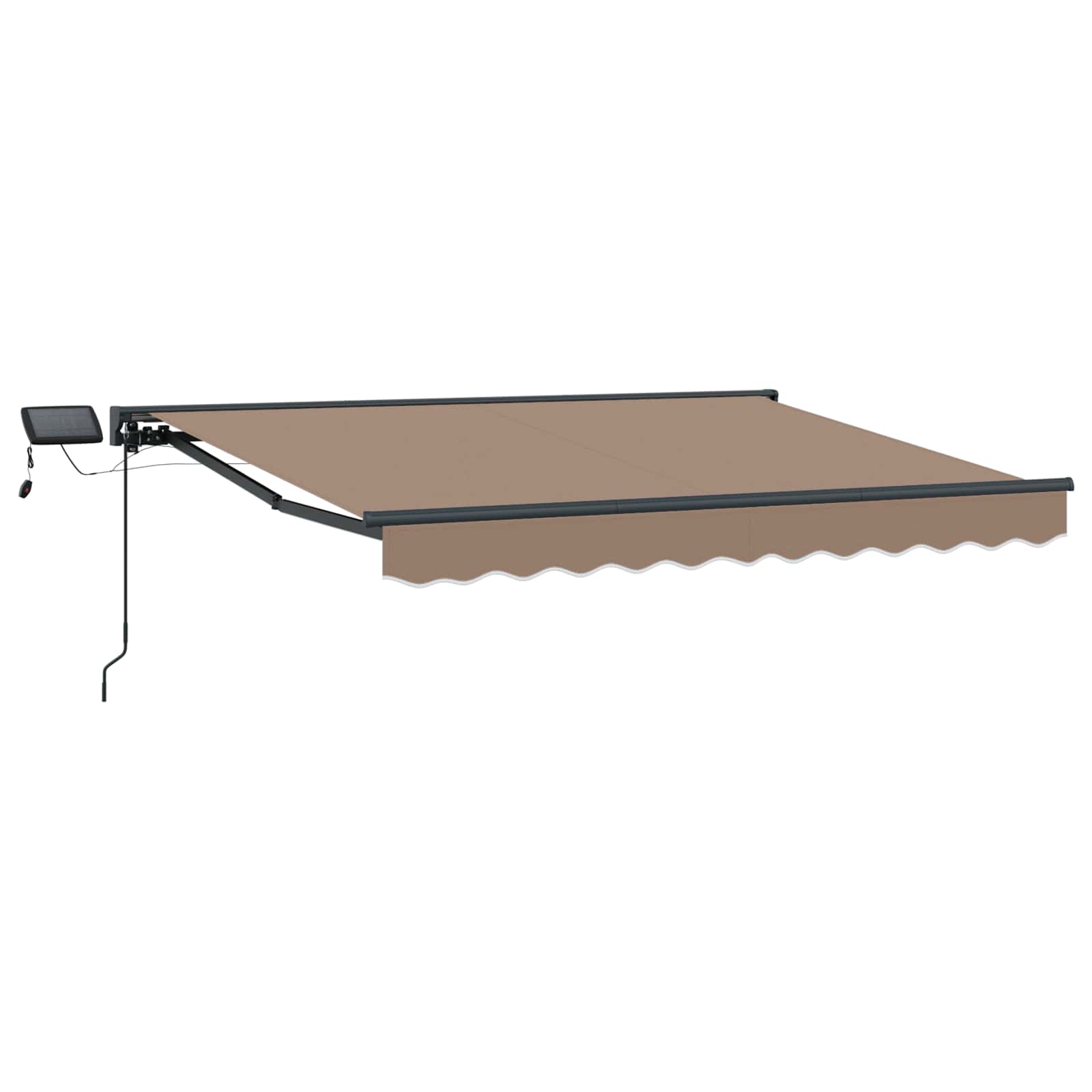 Cornice per Tenda Manuale con LED Tortora 4,5 × 3,5 m