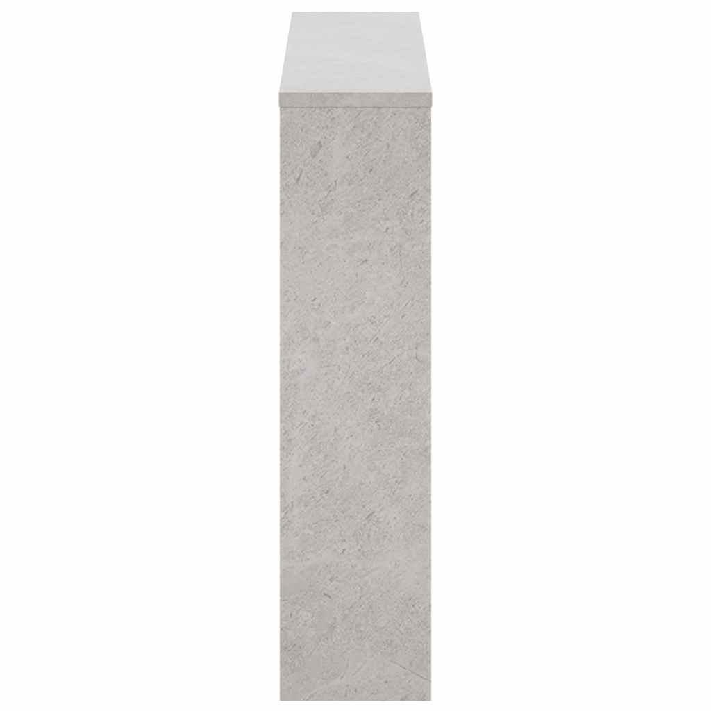 Scarpiera con Specchio a 2 Livelli Grigio cemento 63x17x67 cm